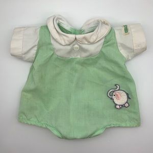 Vintage Cabbage Patch Kids Original Elephant Embroidered Collared Outfit